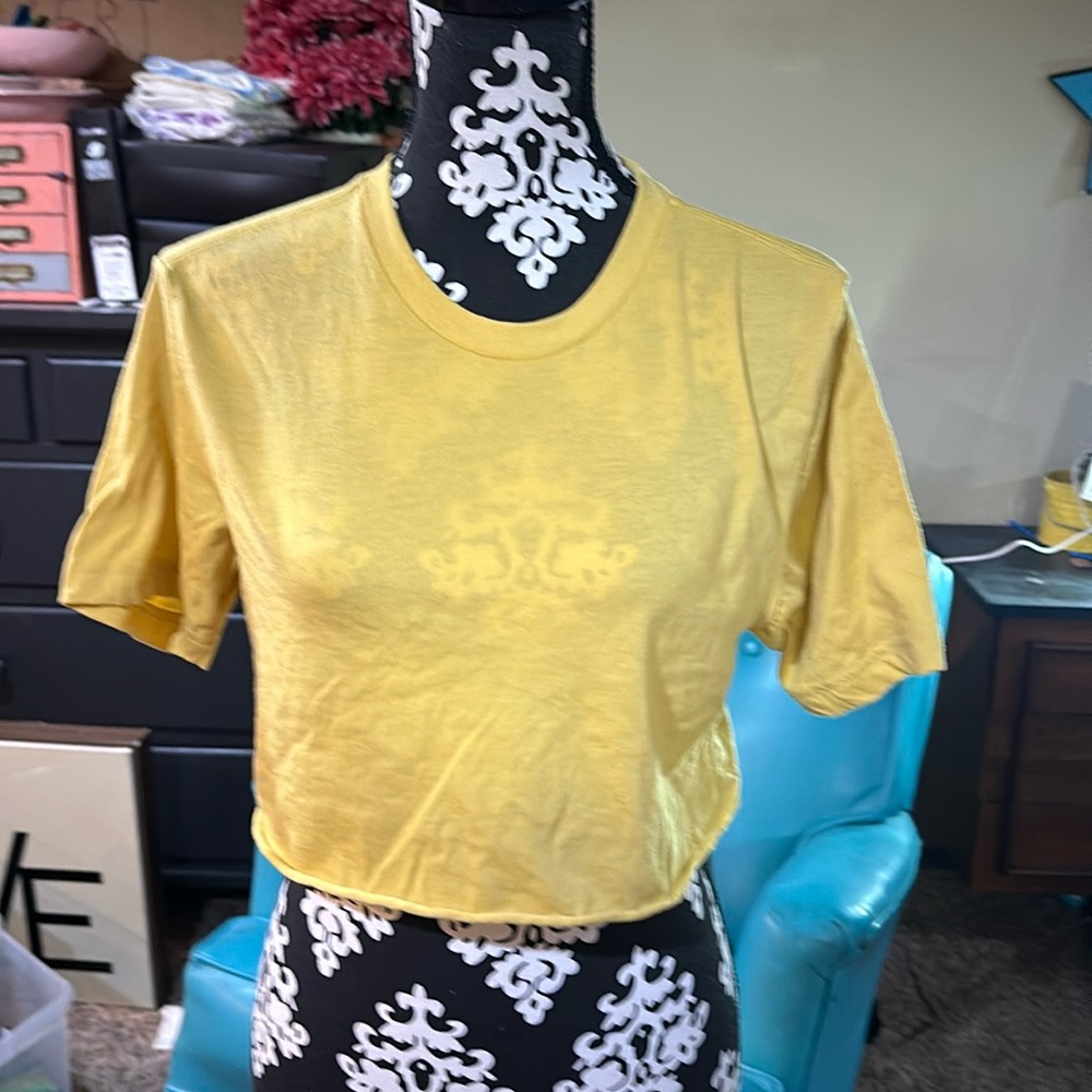 Yellow crop top